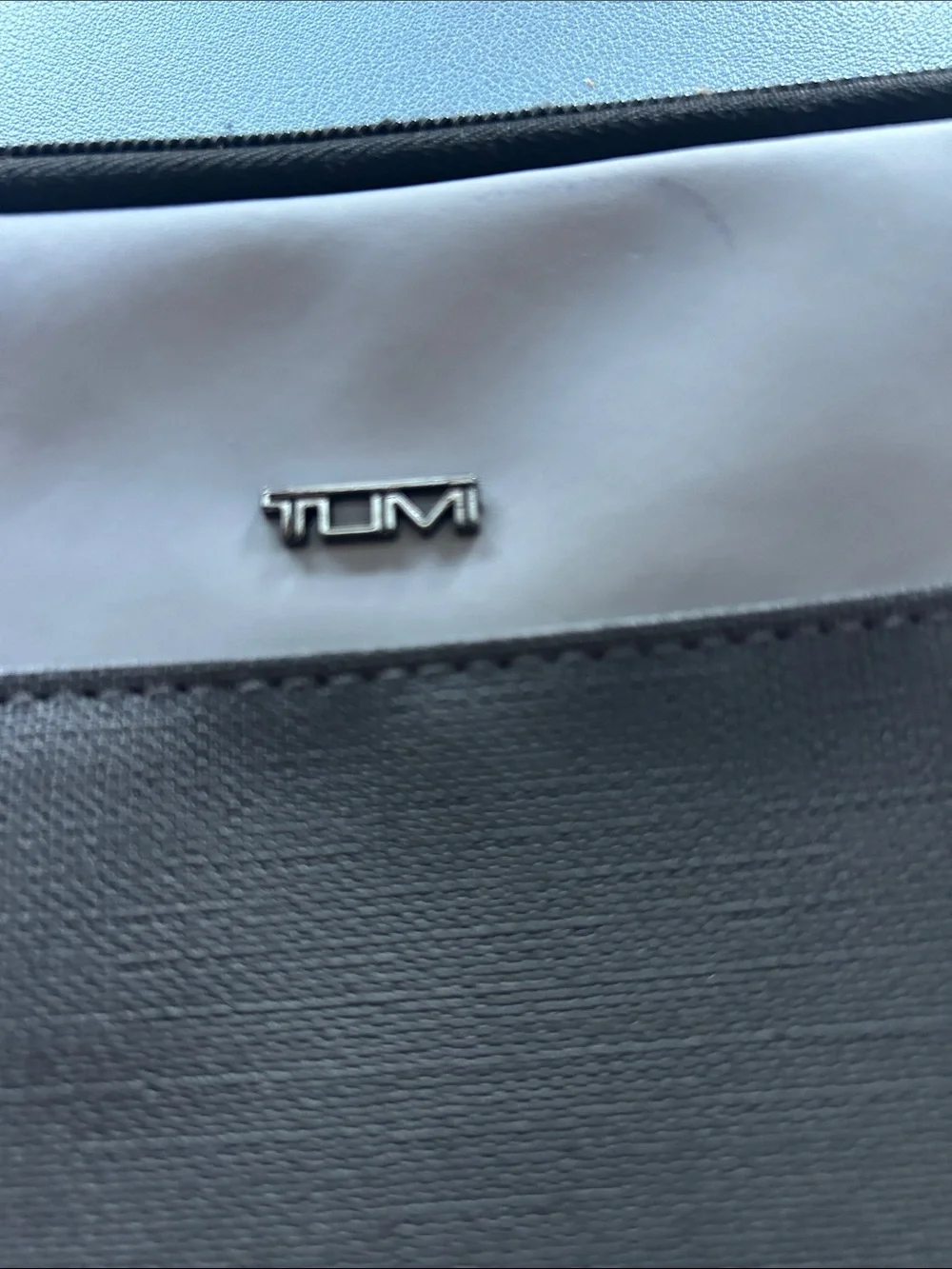 Tumi Gray Two-Tone Travel cosmetic Pouch